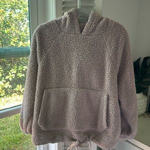 American eagle super soft sherpa light pink maeve sweater hoodie
